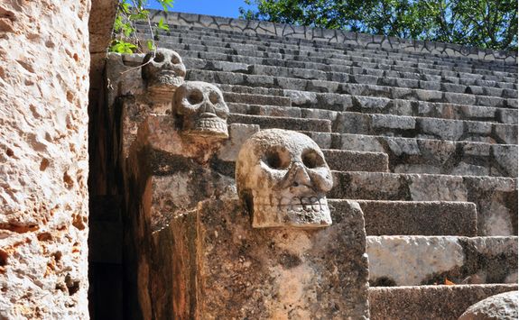 a Mayan ball game field