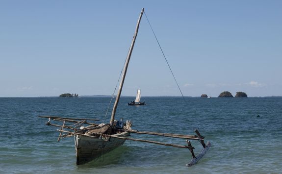 Boat on Nosy Komba