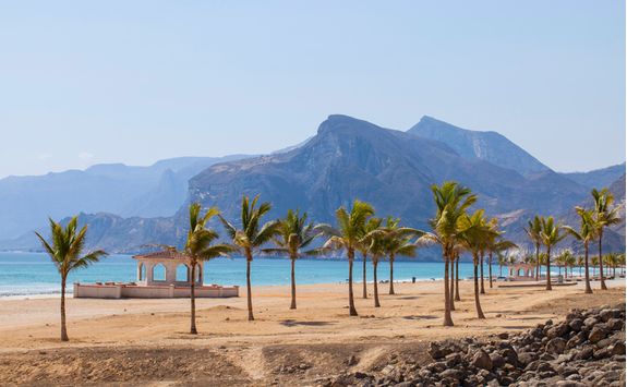 a tropical beach in Salalah