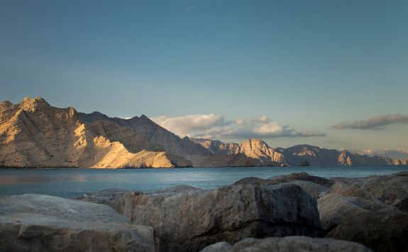 Sunset on Musandam's coastline