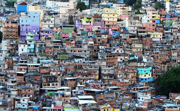 View over favela in Rio