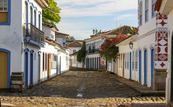 Colourful streets in Paraty