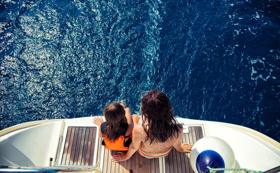 Kids on a boat