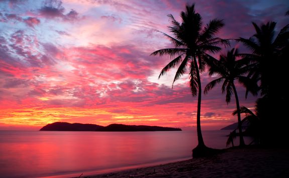 Beach at sunset