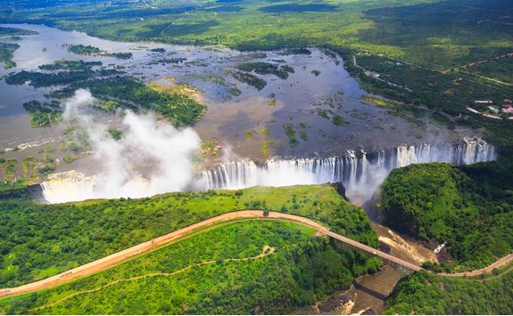 Aerial View of Victoria Falls