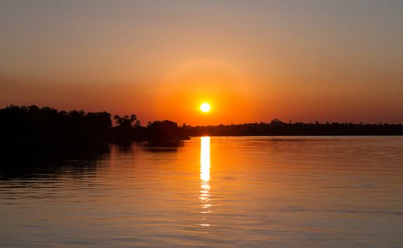 Sunset over a River