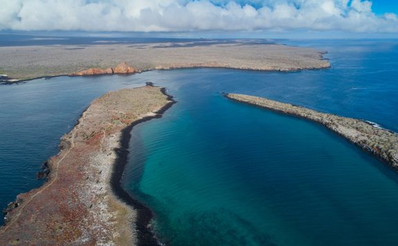 an aerial view of Isabela Island