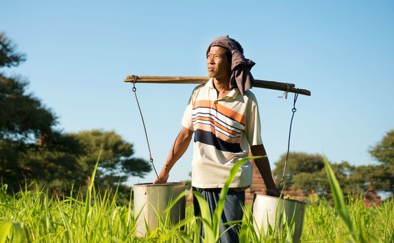 Local farmer in Bagan