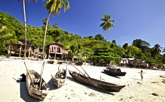 Boats on Mergui Beach
