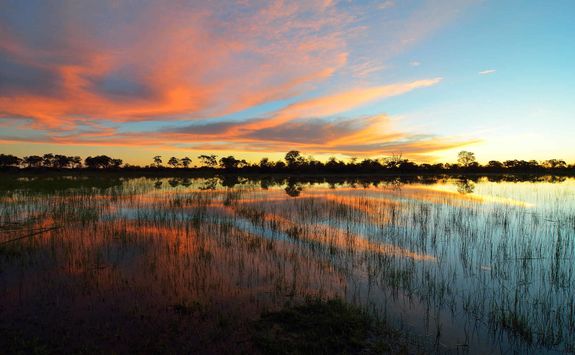 Sunset over the Delta