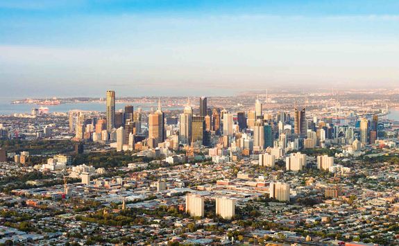 Aerial View of Melbourne