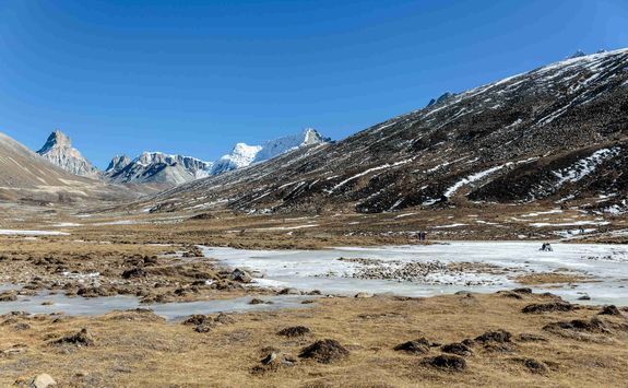 Mountain valley in the Himalayas