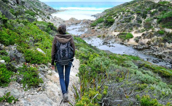 Woman hiking on Kangaroo Island