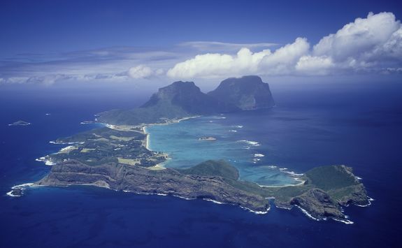 Lord Howe island aerial