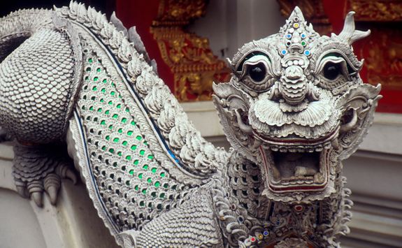 Dragon guarding a Thai temple
