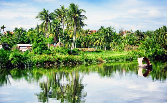 Mekong Delta river reflection