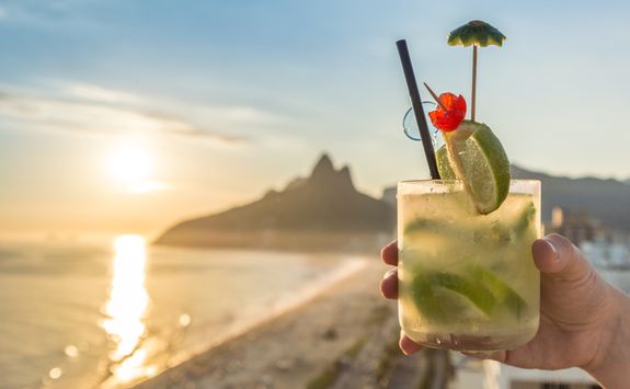Drinking by a Sunset