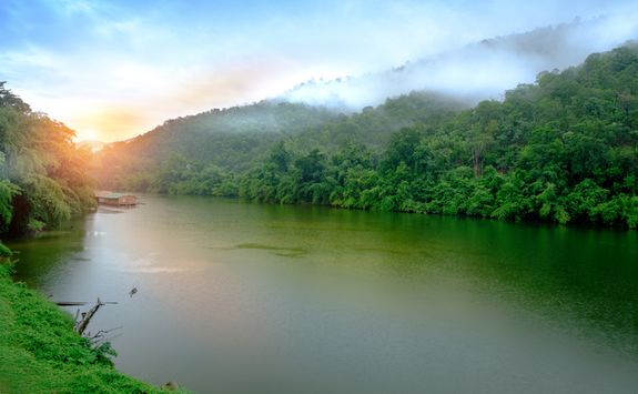 Rainy hills beyond the River Kwai