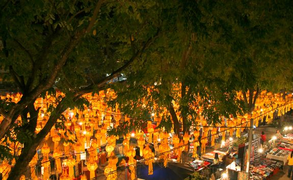 Chiang Mai outdoor market at night