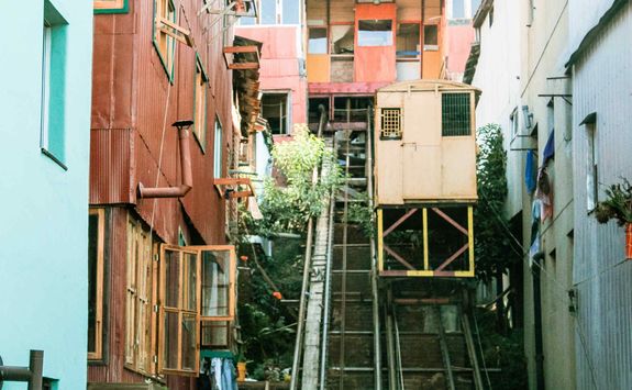 Traditional elevators in Valparaiso