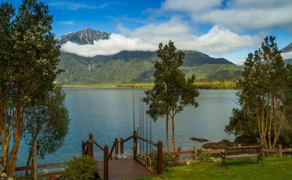 Chilean Lake and fishing rods