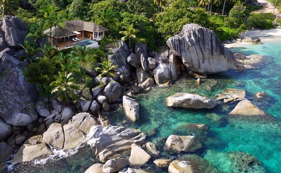 Exterior aerial of Six Senses Zil Payson