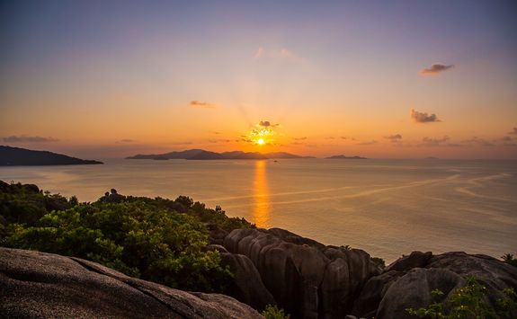Sunset from the top of a hill