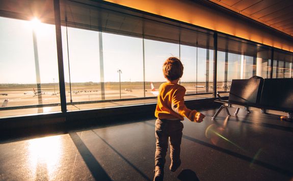 Boy in the airport
