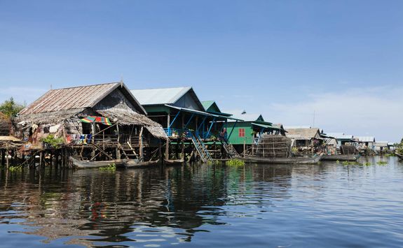 Floating village in Tonle Sap
