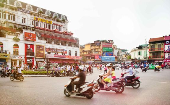 Busy Hanoi street