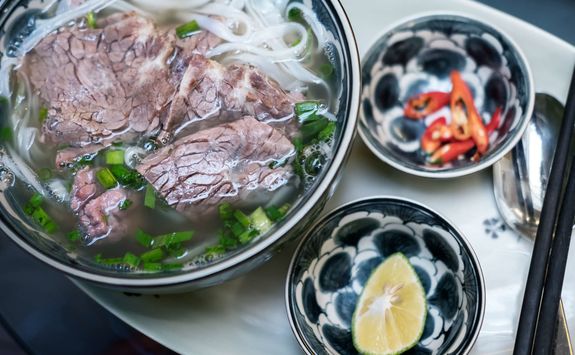 Vietnamese pho in Hanoi