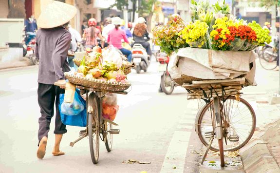 Hoi An vendor on bicycle