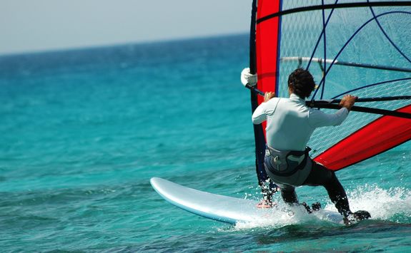Windsurfing in the Maldives