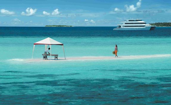 Deserted sandbank