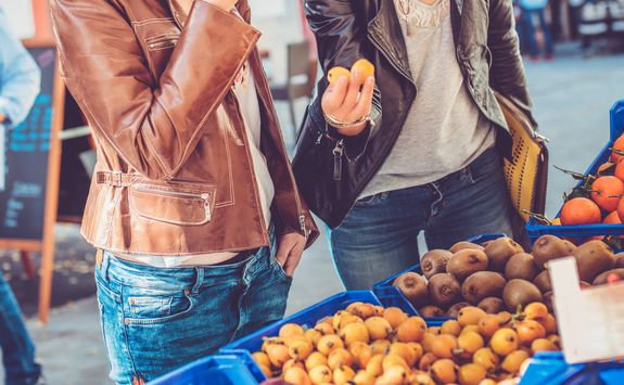 Choosing ingredients at the market