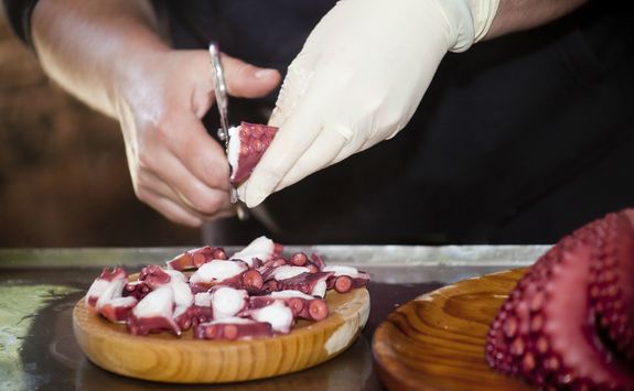 Cutting octopus