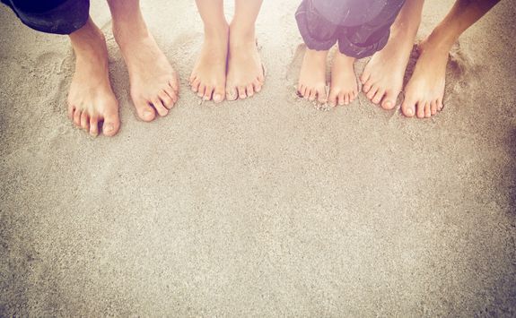 Feet on the beach