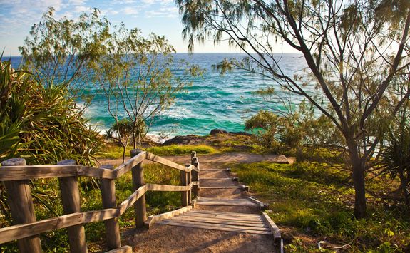 a beach on stradbroke island