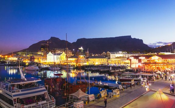 cape town port at night