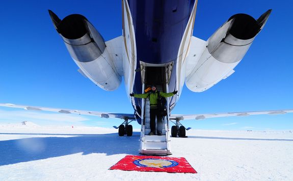 arrival in Antarctica