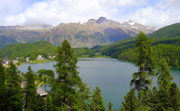 St Moritz lake from above