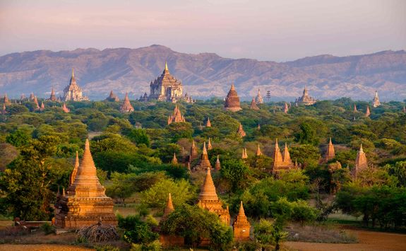 Sunrise over Bagan temples