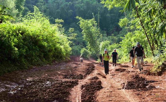 Hiking in the Burmese countryside