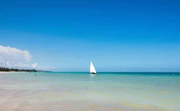 Sailing boat on beach