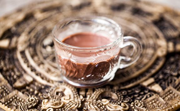 melted cacao drink