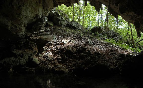 caving