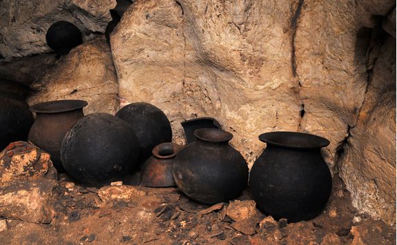 Ancient Mayan pots