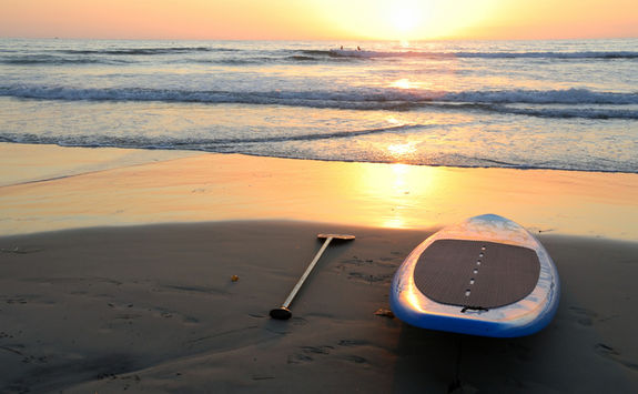 Paddleboard at sunset