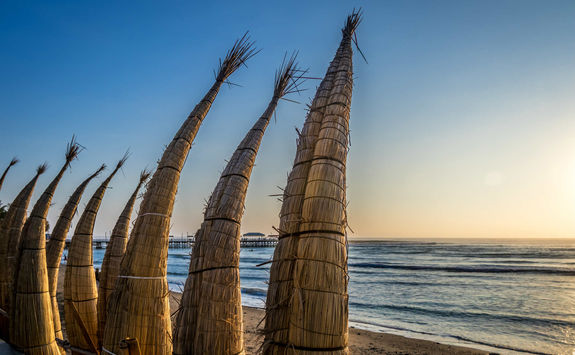 Reed boats Huanchaco Beach