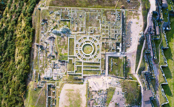 Aerial Sacsayhuaman Ruins